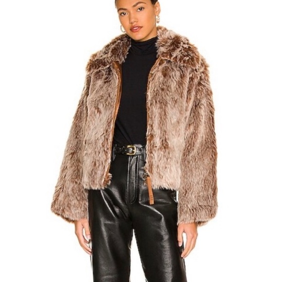 NWT UGG Kali Faux Fur Jacket Beachwood Size L Cozy Luxe - Picture 3 of 11